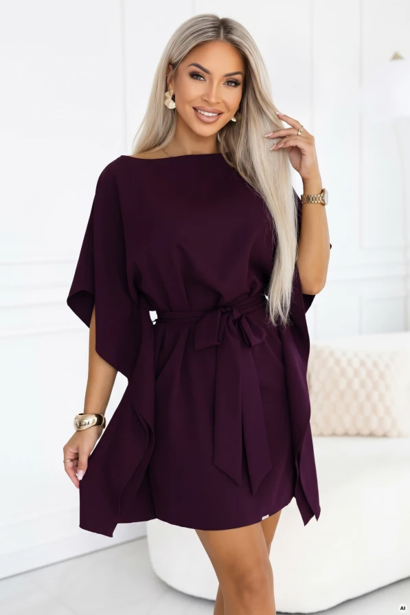Rochie SOFIA în culoarea prunei